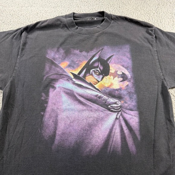DC Comics Other - Vintage Batman Graphic T-Shirt Mens Black Single Stitch DC Comics Movie Promo L